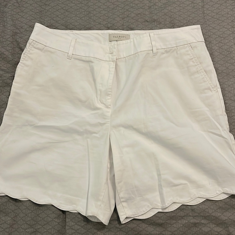 White twill/cotton shorts